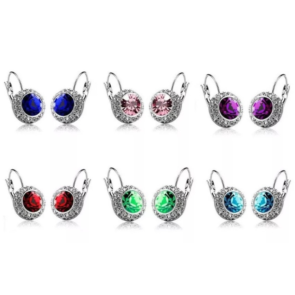 ❤️gorgeous pink  zircon gemstone rhinestone silver - Picture 2 of 2